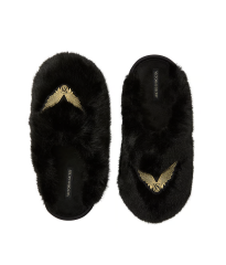Домашні капці Luxe Plush Closed-Toe Slippers Black