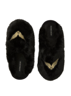 Домашні капці Luxe Plush Closed-Toe Slippers Black