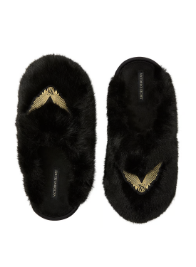 Домашні капці Luxe Plush Closed-Toe Slippers Black