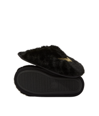 Домашні капці Luxe Plush Closed-Toe Slippers Black