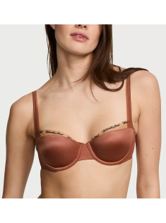 Бюстгальтер Logo Embroidery Lightly Lined Balconette Bra Clay