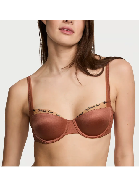 Бюстгальтер Logo Embroidery Lightly Lined Balconette Bra Clay
