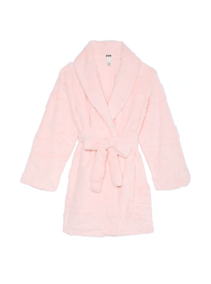 Плюшевий халат Short Cozy Robe Pink Hearts