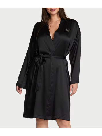Лімітований сатиновий халат VS Fashion Show Satin Sparkle Short Robe