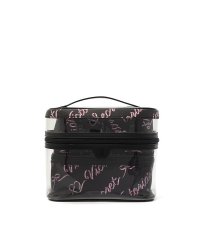 4 в 1 набір косметичок 4-Piece Makeup Bag Black Candycane Script