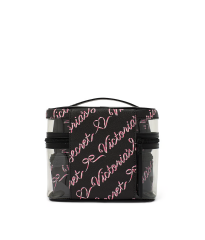4 в 1 набір косметичок 4-Piece Makeup Bag Black Candycane Script