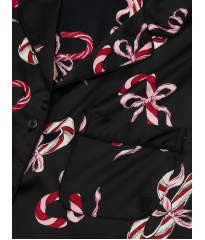 Сатинова піжама Glazed Satin Long Pajama Set Print