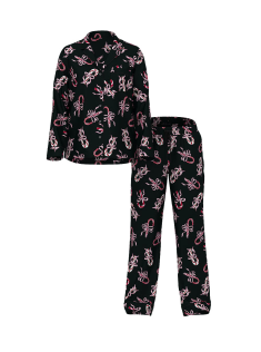 Сатиновая пижама Glazed Satin Long Pajama Set Print