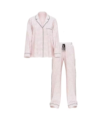 Піжама Angel Pink Small Dot Cotton Long Pyjama Set