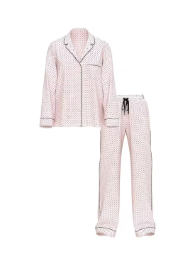 Пижама Angel Pink Small Dot Cotton Long Pyjama Set