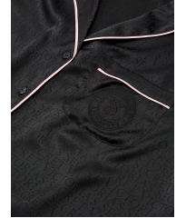 Сатинова піжама Satin Long Pajama Set Black