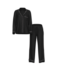 Сатинова піжама Satin Long Pajama Set Black