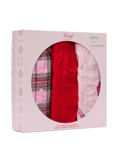 Набор шортиков для сна 3-pack Flannel Boxy Pajama Set