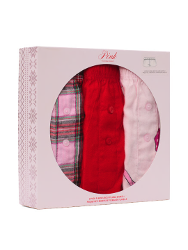 Набір шортиків для сну 3-pack Flannel Boxy Pajama Set