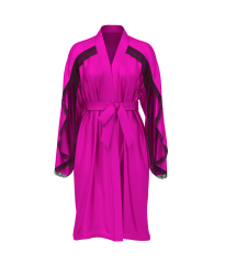 Сатиновий халат Satin Rose Lace-Trim Midi Robe Berrylicious