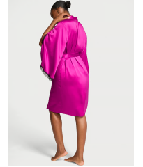 Сатиновий халат Satin Rose Lace-Trim Midi Robe Berrylicious