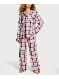 Пижама Flannel Long Pajama Set Gold Lurex Yd Plaid