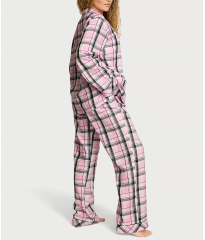 Піжама Flannel Long Pajama Set Gold Lurex Yd Plaid
