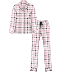 Піжама Flannel Long Pajama Set Gold Lurex Yd Plaid