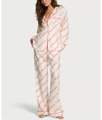 Піжама Cotton Flannel Long Pajama Set Candy Cane Vs Script