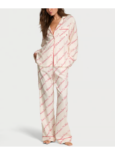 Піжама Cotton Flannel Long Pajama Set Candy Cane Vs Script