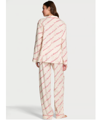 Піжама Cotton Flannel Long Pajama Set Candy Cane Vs Script