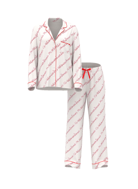Піжама Cotton Flannel Long Pajama Set Candy Cane Vs Script