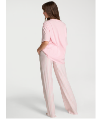 Піжама Flannel Short-Sleeve Long Tee-Jama Set Pretty Blossom