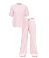 Піжама Flannel Short-Sleeve Long Tee-Jama Set Pretty Blossom