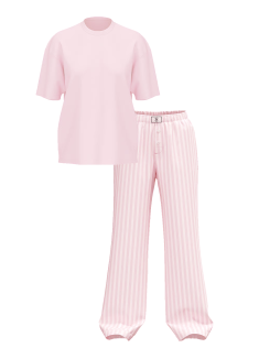 Пижама Flannel Short-Sleeve Long Tee-Jama Set Pretty Blossom