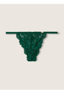 Трусики PINK Lace Green Thong V-string panty