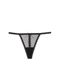 Трусики Ribbon Slot Lace V-String Panty Black