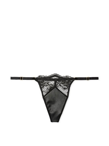 Трусики black Fishnet Lace V-string