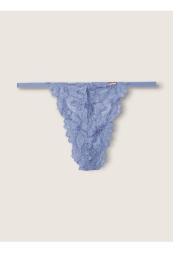 Трусики PINK Lace Blue Thong V-string panty