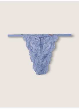 Трусики PINK Lace Blue Thong V-string panty