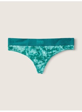 Трусики PINK Thong Panty Velvet Green