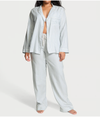 Пижама Flannel Long Pajama Set Soft Sky Stripes