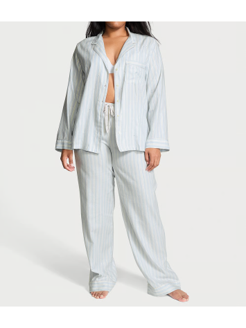 Пижама Flannel Long Pajama Set Soft Sky Stripes