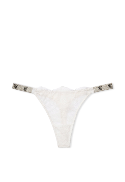 Трусики Shine Strap Lace Thong Panty Coconut White