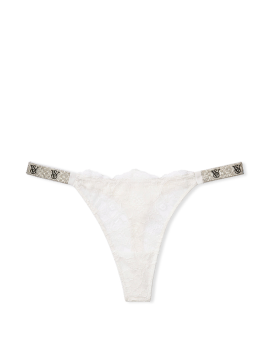 Трусики Shine Strap Lace Thong Panty Coconut White