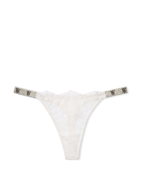 Трусики Shine Strap Lace Thong Panty Coconut White