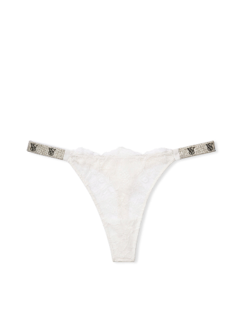 Трусики Shine Strap Lace Thong Panty Coconut White