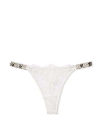 Трусики Shine Strap Lace Thong Panty Coconut White