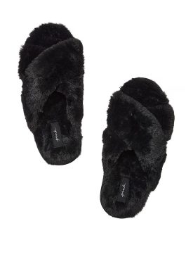 Домашні капці Faux Fur Slippers Pure Black