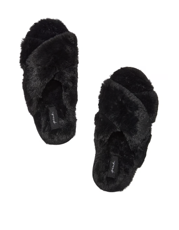 Домашні капці Faux Fur Slippers Pure Black