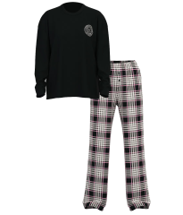 Піжама Flannel Long-Sleeve Tee-Jama Set Black & Pink Plaid