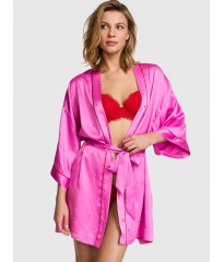 Сатиновый халат Glazed Satin Dew Drop Heart Short Robe New Peony