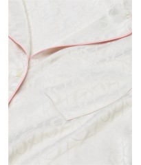 Пижама Glazed Satin Short Pajama Set Coconut White