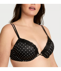 Комплект білизни Smooth Lace-Trim Push-Up Bra Set Black Dots