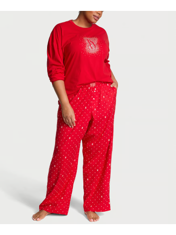 Пижама Flannel Long-Sleeve Tee-Jama Set Lipstick
